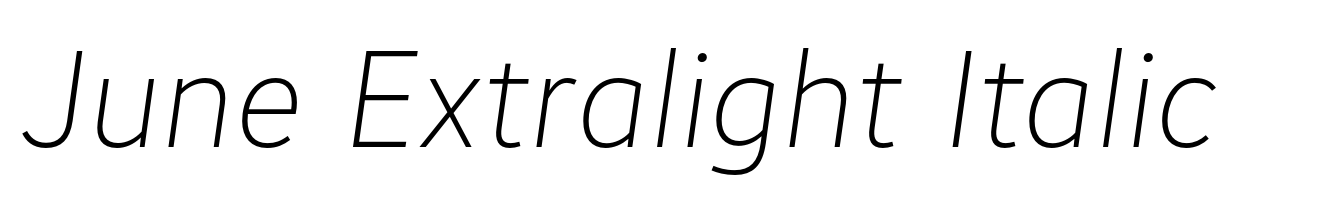 June Extralight Italic